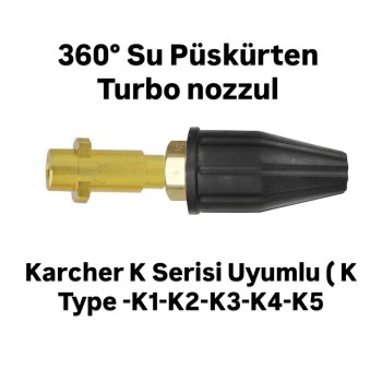 KARCHER K Serisi Uyumlu Basınçlı Yıkama Makineleri ile kullanılan 360 Derece Su Püskürten Turbo nozzul 
