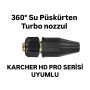 KARCHER HD PRO Serisi Uyumlu Basınçlı Yıkama Makineleri ile kullanılan 360 Derece Su Püskürten Turbo nozzul 
