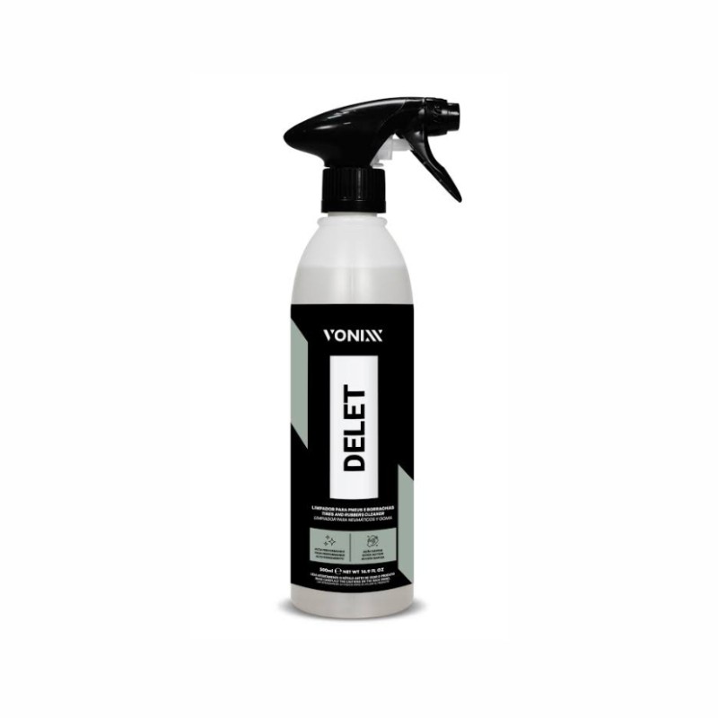                                                                                     Vonixx DELET - Lastik , Plastik , Far ve kauçuk Temizleme Ürünü – 500ml