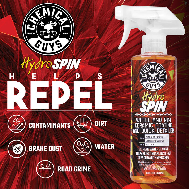                                                                                    Chemical Guys HydroSpin -  Jant ve Lastik Seramik Kaplama ve Hızlı Bakım - HydroSpin Wheel and Rim Ceramic Coating and Quick Detailer-  473ml 