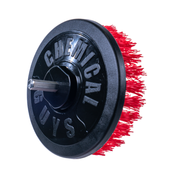 Chemical Guys Kırmızı Ağır Hizmet (Sert ) Matkap ile Kullanılan Detay Fırçası - 12.7cm - Heavy Duty Spinner Multi-Surface Drill Brush 