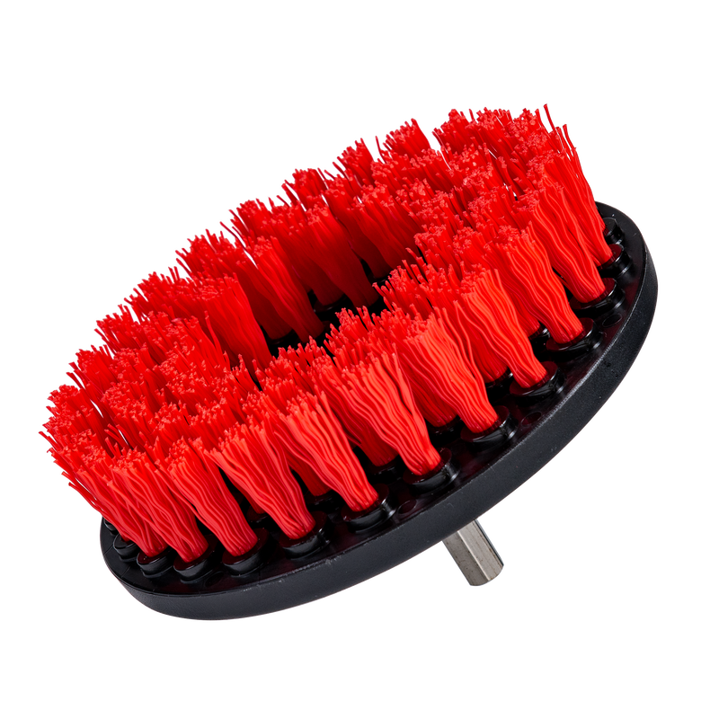 Chemical Guys Kırmızı Ağır Hizmet (Sert ) Matkap ile Kullanılan Detay Fırçası - 12.7cm - Heavy Duty Spinner Multi-Surface Drill Brush 