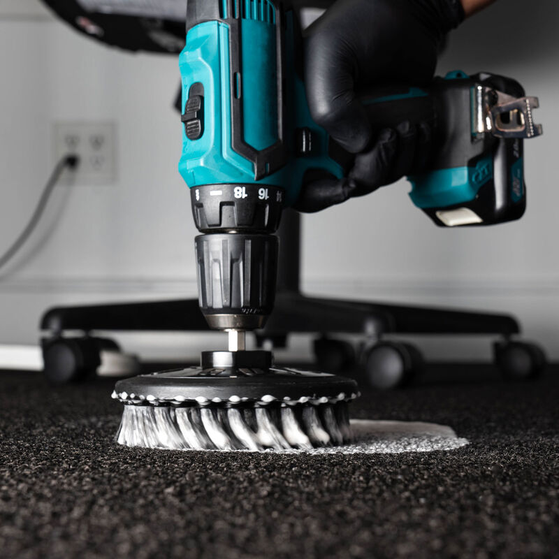 Chemical Guys Gri Yumuşak Matkap ile Kullanılan Kumaş ve Döşeme için Detay Fırçası - 12.7cm  - Light Duty Spinner Multi-Surface Drill Brush 