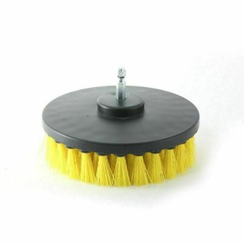                        Matkap ile Kullanılan Halı ve Döşeme için SOFT Sarı Temizleme Fırçası - 10cm