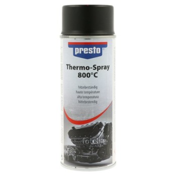 Presto Thermo Spray - 800'C - Siyah Isıya Dayanıklı Boya 400 ml
