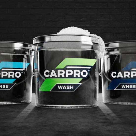               CarPro  WASH, RİNSE ve WHEELS  Yıkama Kovası Çıkartma Seti – 3 adet CarPro Etiket 25cmx12cm 