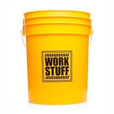         Work Stuff Detaylandırma Kovası Seti - SARI WASH ( Yıkama ) + SİYAH RINSE ( Durulama ) + WHEELS ( Jant ) - 3 Adet Kova