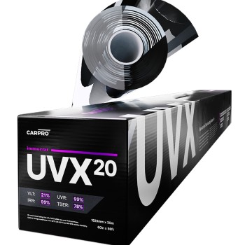                          CARPRO UVX20 Window Film – 20% VLT (Görünür Işık Geçirgenliği) Cam Filmi 