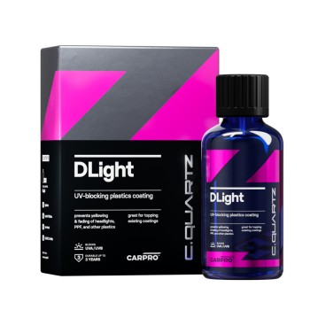                                                                                                                                               CARPRO CQUARTZ DLight – PPF, Far, Bakalit ve Plastikler için Seramik Kaplama - 50ml