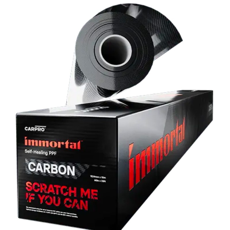        CARPRO Immortal™ CARBON – Karbon Desenli PPF (Alifatik TPU) Boya Koruma Filmi – 1.52m x 2m
