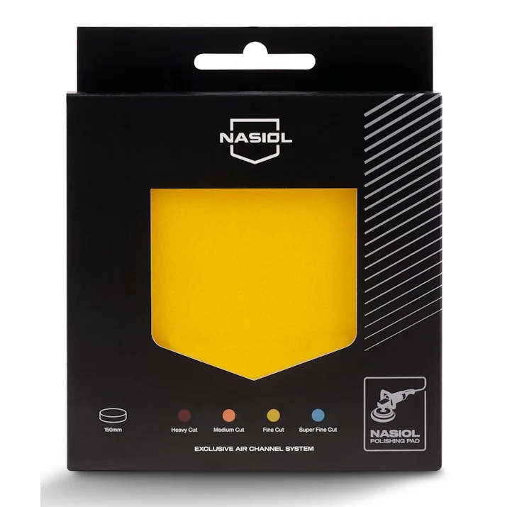 Nasiol 150mm İnce Kesim (Sarı) Parlatma Pedi ( Hare Giderici Süngeri )
