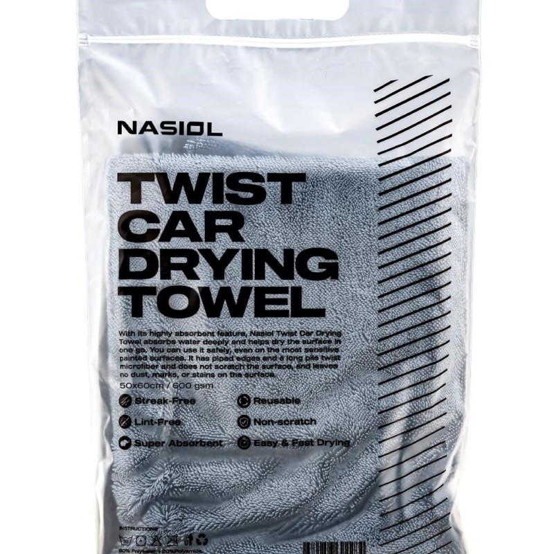                                                  Nasiol Araç Kurulama Havlusu 50x60 cm - 600 gsm