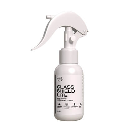                                                                                                                                                                                Nasiol GlasShield Lite - Yağmur Kaydırıcı Ve Su İtici Sprey Cam Koruma 50ml