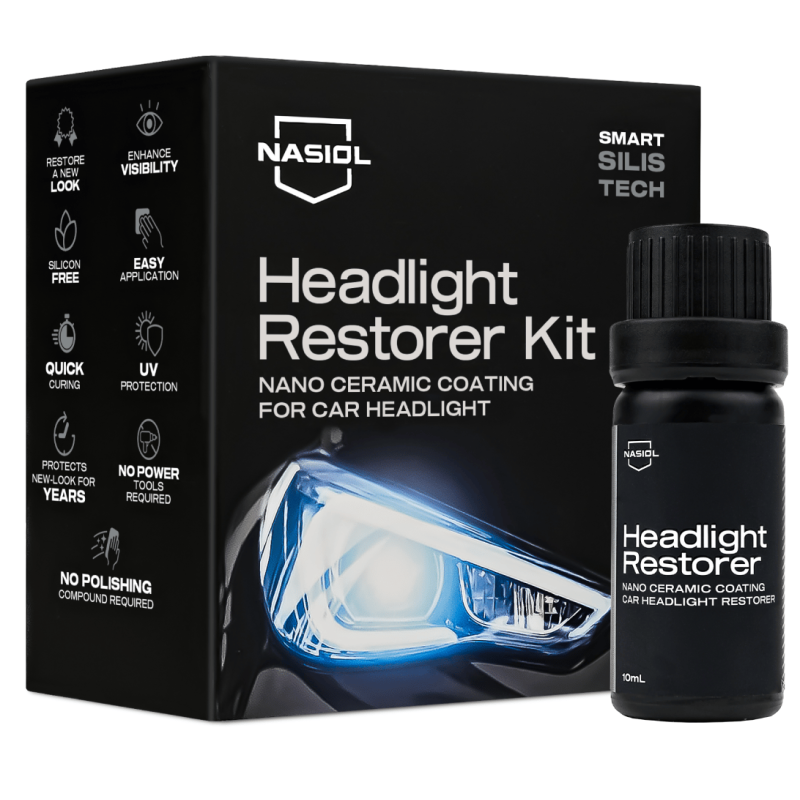 Nasiol Headlight Restorer Nano Seramik Far Yenileme ve Koruma Kiti - 10ml
