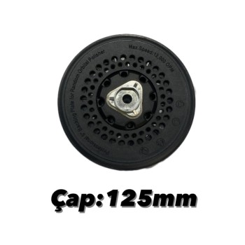         Orbital Polisaj Makinesi için Cırtlı 125mm Taban - M8 ( Delikli - Orbital - Dual Action Makinelere Uyumlu )
