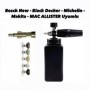 Bosch New - Black Decker - Michelin - Makita - MAC ALLISTER -Einhell  Uyumlu Aparat + 5 Yıkama Nozulları + Foam Lance Köpük Tabancası  ( 7 Parça Ürün ) 