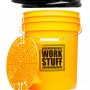 Work Stuff Sarı Detaylandırma Kovası WASH ( Yıkama ) - 20 Litre + Grit Guard (Süzgeç) + Mühür  Vidalı Kapak ( Kova Kapağı ) - 3’lü Set.  ( Yeni Dizayn )