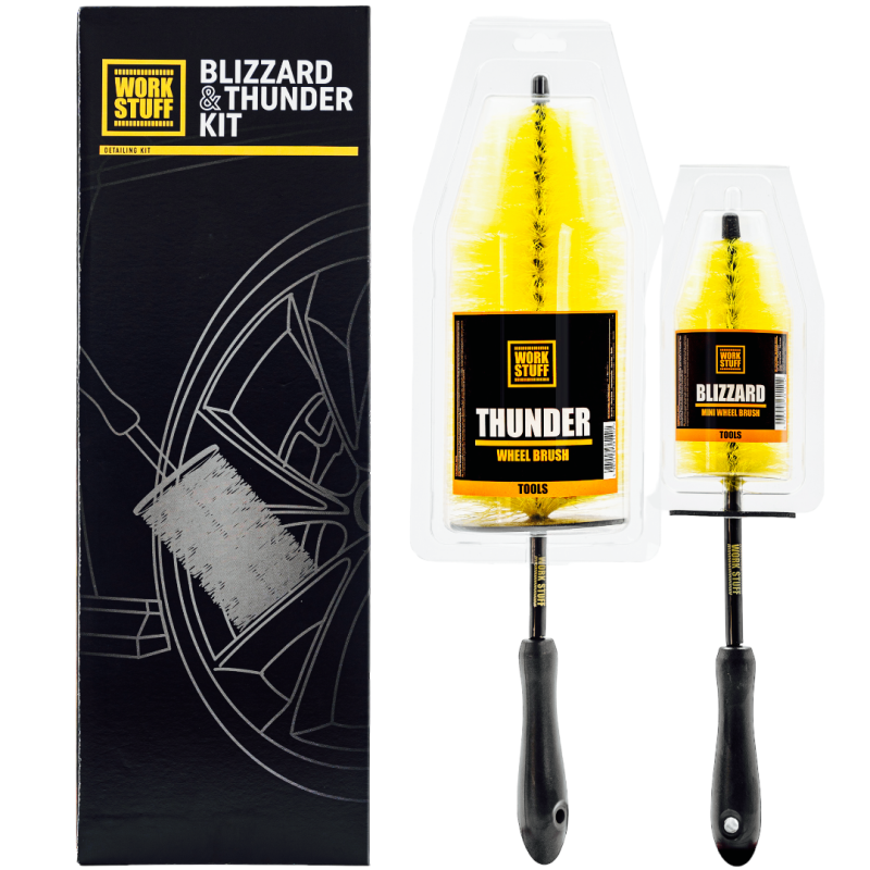            Work Stuff Blizzard ( 36cm ) & Thunder ( 45cm ) Yumuşak  jant fırçası Seti - 2 Adet Fırça