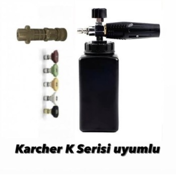 Karcher K Serisi Uyumlu Aparat + 5 Yıkama Nozulları + Foam Lance Köpük Tabancası  ( 7 Parça Ürün ) 