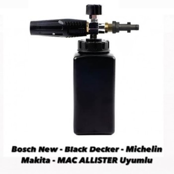                                                                                           Bosch New - Black Decker - Michelin - Makita - MAC ALLISTER - PATRİOT -Stanley AR  - Einhell Basınçlı Yıkama Makinelerine Uyumlu Köpük Yapıcı Aparat ( Foam Lance  ) 