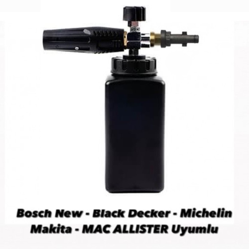                                                                                           Bosch New - Black Decker - Michelin - Makita - MAC ALLISTER - PATRİOT -Stanley AR  - Einhell Basınçlı Yıkama Makinelerine Uyumlu Köpük Yapıcı Aparat ( Foam Lance  ) 