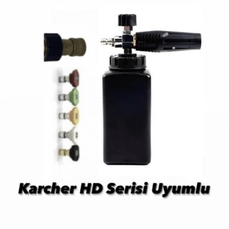 Karcher HD Serisi Uyumlu Aparat + 4 Yıkama Nozulları + Foam Lance Köpük Tabancası 