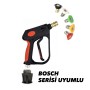 Bosch Serisi Hortum Jakı uyumlu Kısa Basınçlı Yıkama Tabancası + 5 Çeşit Basınçlı Yıkama Nozulları 
