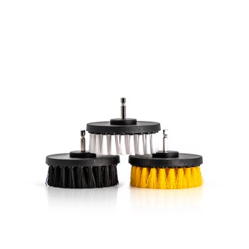              WORK STUFF DRILL BRUSH – Matkap ile kullanılan Detaylı Temizlik Fırçaları – 3’lü Set ( SOFT | MEDIUM | HARD )