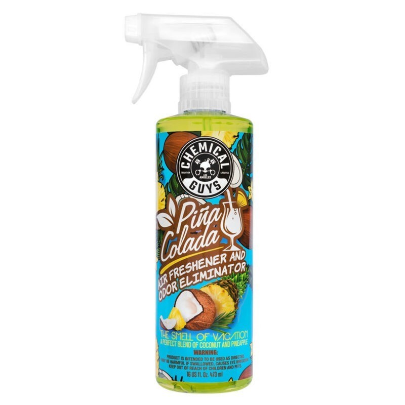                                                                                                    Chemical Guys Piña Colada Air Freshener & Odor Eliminator – Ananas & Hindistan Cevizli Kokteyl Kokusu 473ml