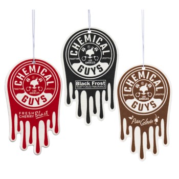                                                                                                                           Chemical Guys 3'lü Asılı Oto Koku Paketi ( Fresh Cherry Blast, Black Frost ve Piña Colada )