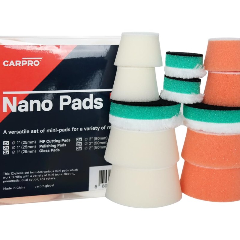                         CarPro Mini Polish Pads Set – 50mm ( Pasta + Hare +Cila ) Ped Seti - 12 Adet