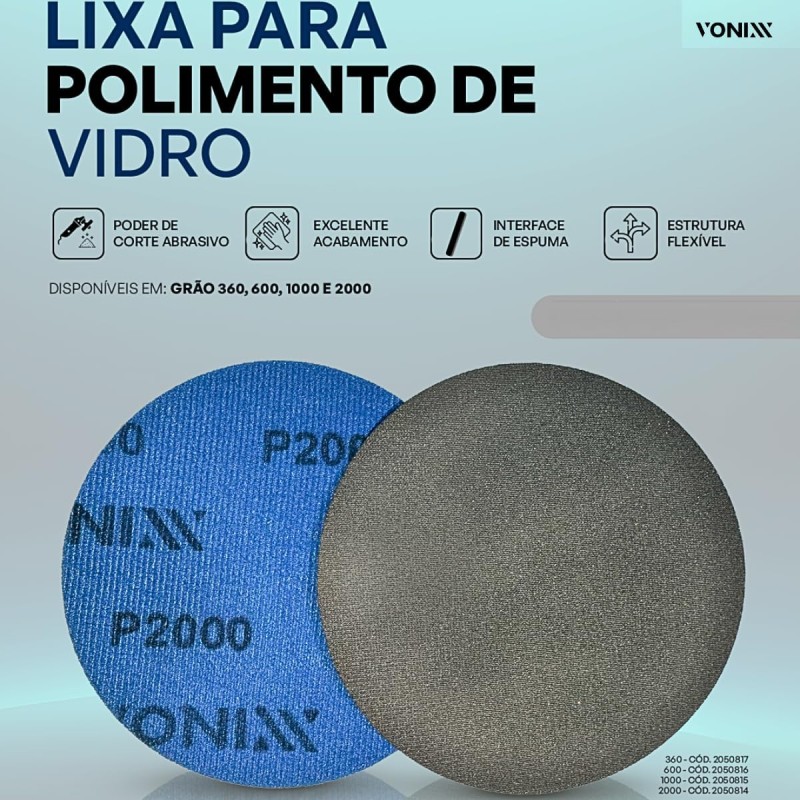 Vonixx P2000 Cam ve Boya Parlatma Zımparası ''Çap: 125mm ''