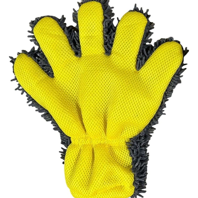 Ergonomik Beş Parmak Tasarımlı İç Ve Dış Temizlik Için Çift Yüz( mikrofiber + carbon) Araç Yıkama Eldiveni