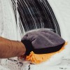 Yumuşak Mikrofiber Çift Taraflı Yıkama Eldiveni, İç kısmı naylonlu ( Elinizin ıslanmaması için )