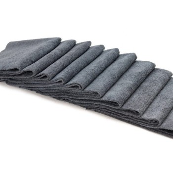 10'lü Paket Çift Yüz Basic Kenarsız Gri mikrofiber Bez - 40 cm*40 cm  - 380gsm