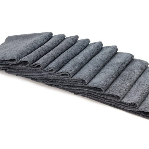 10'lü Paket Çift Yüz Basic Kenarsız Gri mikrofiber Bez - 40 cm*40 cm  - 380gsm