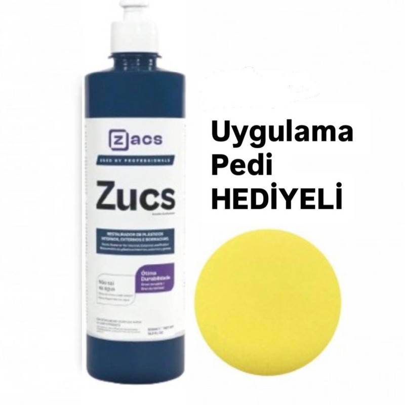  Zacs Zucs, SiO2’li Plastikler ve Kauçuklar için Yenileyici ve Hidrofobik Koruma – 500ml + Uygulama Pedi HEDİYELİ 