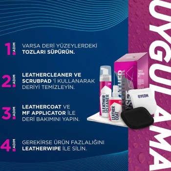 GYEON Q²M LeatherSet Strong Güçlü Deri Temizlik ve Bakım Seti (5 Parça) - 200 ml 
