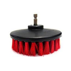                        Matkap ile Kullanılan Halı, Döşeme ve Lastik İçin Kırmızı Temizleme  Fırçası  - 12.5cm
