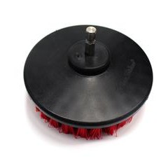                        Matkap ile Kullanılan Halı, Döşeme ve Lastik İçin Kırmızı Temizleme  Fırçası  - 12.5cm
