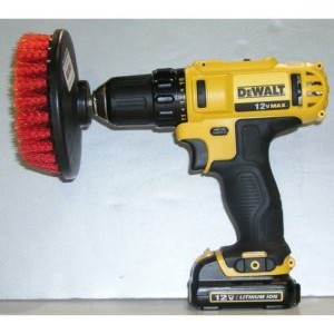                        Matkap ile Kullanılan Halı, Döşeme ve Lastik İçin Kırmızı Temizleme  Fırçası  - 12.5cm