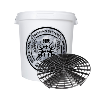 BadBoys Detaylandırma Kova Seti (3 Parça Ürün – Kapak + Kova + Süzgeç)| Beyaz kova 19 Litre  Detailing Bucket /White bucket 19l 