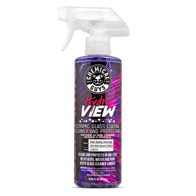     Chemical Guys HydroView - Camlar için Seramik Kaplama  ( Yamur Suyu Kaydırıcı , Cam Su İtici ,Koruyucu ve Cam Temizleyici ) - 473ml