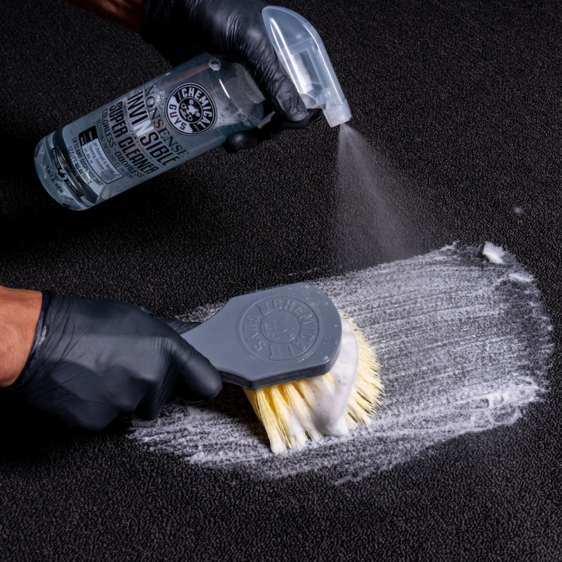     Chemical Guys Brush - Sarı Ağır Hizmet , Halı ve İç Temizlik Fırçası