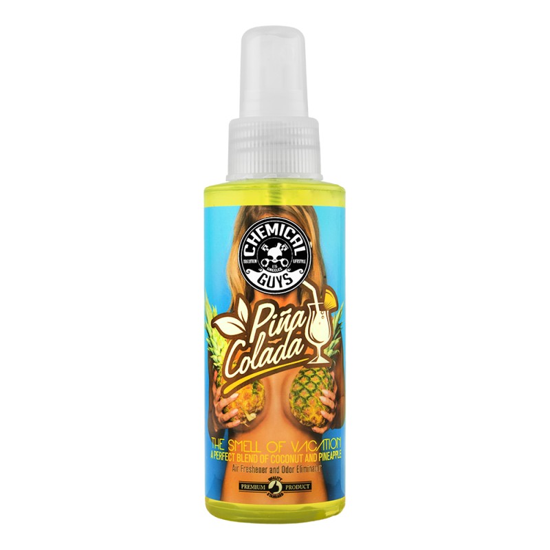                                                                                                    Chemical Guys Piña Colada Air Freshener & Odor Eliminator – Ananas & Hindistan Cevizli Kokteyl Kokusu 120ml 