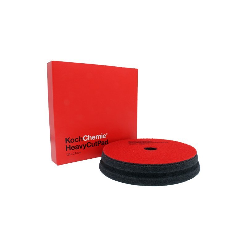 Koch Chemie HCP 126mm Heavy Cut Pad - Kırmızı Ağır Çizik Alıcı Sünger Pad  