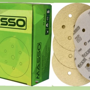 MASSO 7 Delik P80 Yuvarlak Cırtlı Disk Zımpara - 50 Adet 