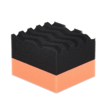               ParlatanAdamlar Dalgalı X Chevron Desenli Büyük Lastik Parlatma Süngeri (8.3X9.5X(2.5+3.5)cm)