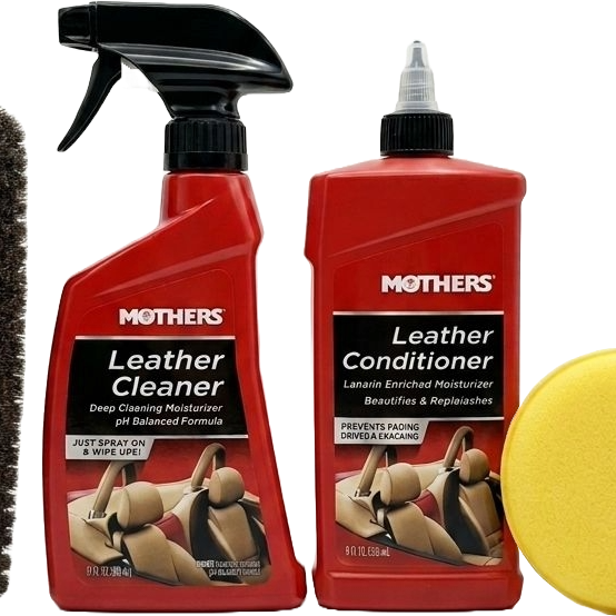 Mothers® Leather Cleaner & Conditioner Kit - Deri Temizlik ve Bakım Seti - ( 4 Parça Ürün )