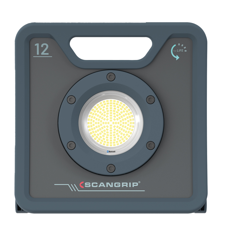 SCANGRIP NOVA 12 - BLUETOOTH ışık kontrolüne sahip dayanıklı 12000 lümen LED çalışma ışığı